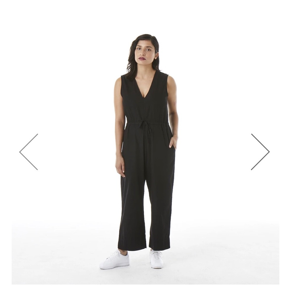 Ali golden cotton jumpsuit medium black - Picture 2 of 6